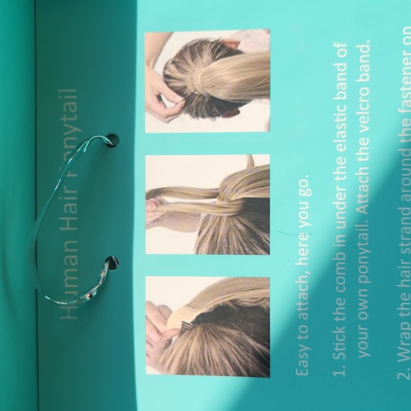 Mirmid 100% Human Hair Ponytail & Wave Lashes kit ☆ Brand New in box ☆ Brown ☆ - Picture 16 of 17